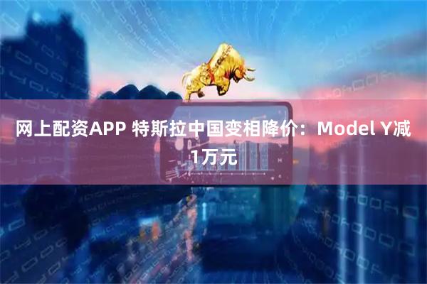 网上配资APP 特斯拉中国变相降价：Model Y减1万元